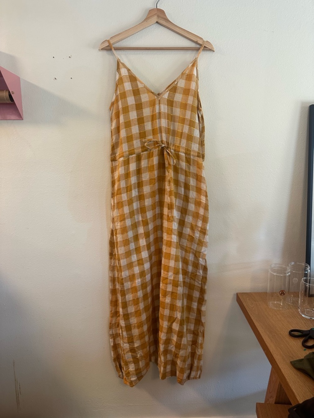 Ace & Jig Yellow and White Gingham Maxi Dress
